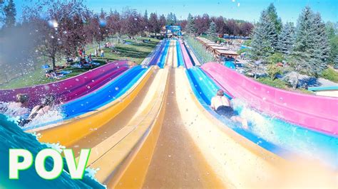 Riptide Racer Waterslide POV Boulder Beach Waterpark Silverwood