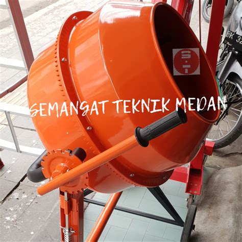 Jual Mesin Molen Pengaduk Aduk Semen Mini Listrik Concrete Mixer 120