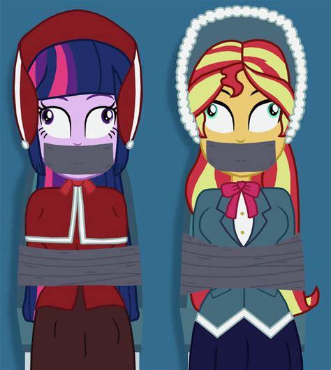 3233462 Safe Artist Robukun Edit Sunset Shimmer Twilight Sparkle