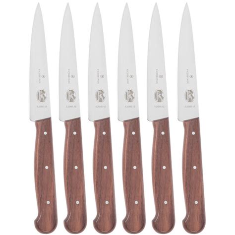 Victorinox 46059 4 34 Rosewood Pointed Tip Straight Blade Steak Knife