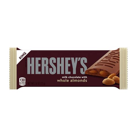 Hersheys Milk Chocolate Almond King Size 26oz Candy Bar