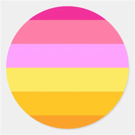 Lesbian Pride Flag Dawn Classic Round Sticker Zazzle