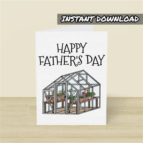 Printable Fathers Day Card Fathers Day Gardening Card Gardener