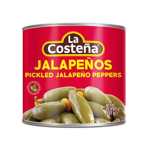 La Costeña Whole Pickled Jalapeño Peppers Pickled Green Hot Jalapeños 26 Ounce