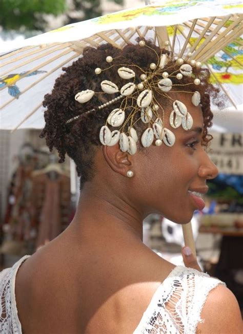 Cowrie Shell Bridal Headpiece For Locs Dreadlocks And Sisterlocks