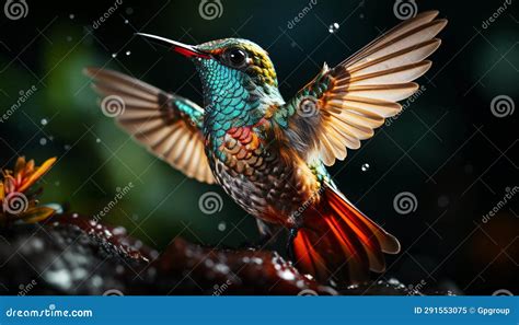 Hummingbird Flying, Iridescent Feather, Vibrant Colors, Beauty in ...