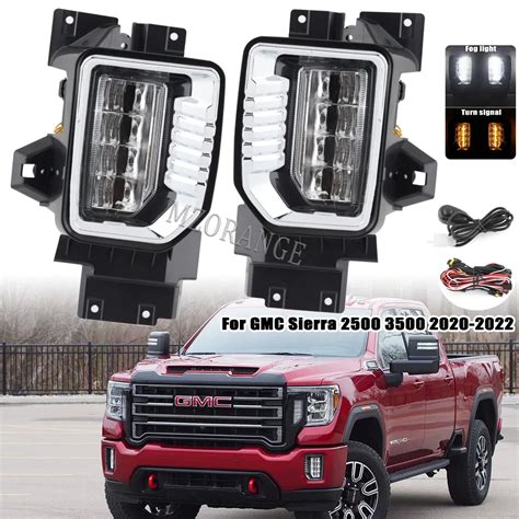 For Gmc Sierra 2500 2500hd 3500 3500hd 2020 2021 2022 Canbus Vehicle Led Foglights Foglamp