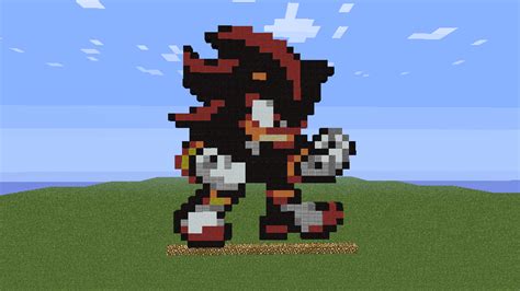 Shadow The Hedgehog Pixel Art Minecraft Pixel Art 7 Shadow The