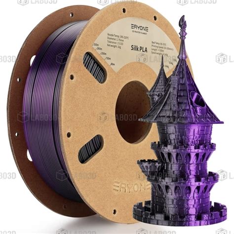 Eryone PLA Silk Dual Color Black Purple 1 75mm 1 Kg