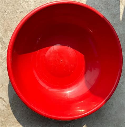 Round Head Shape Red Pvc Plastic Ghamela Capacity L At Rs