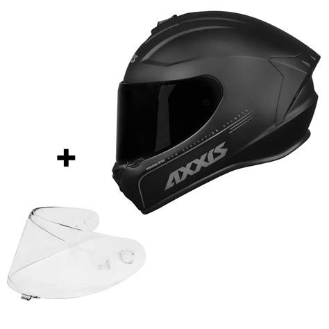 Capacete Axxis Draken Solid Preto Fosco Viseira Fumê Moto X Wear