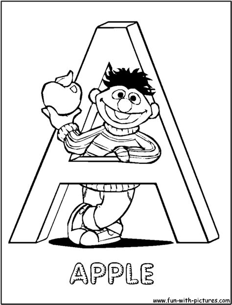 Sesame Street Coloring Pages Alphabet - Coloring Home