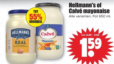 Hellmann S Of Galv Mayonaise Aanbieding Bij Dirk