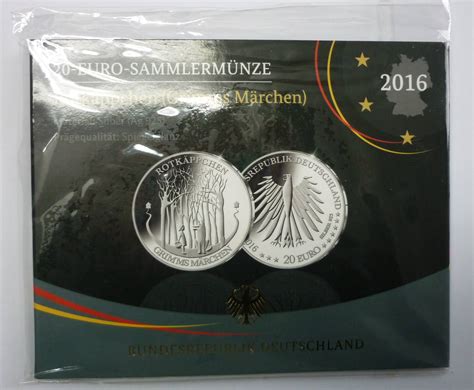 Deutschland BRD Germany 20 Euro 2016 A Sammlermünze Rotkäppchen