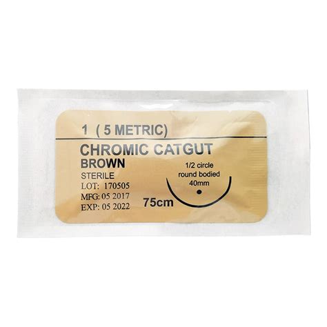 Absorbable Surgical Suture Plain Chromic Catgut Materials Needle