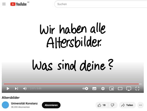 Sehr Gutes Kurzvideo Zum Thema ALTERSBILDER Unbedingt Ansehen