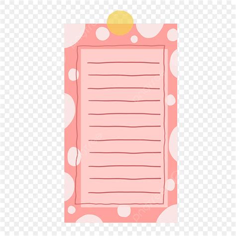 Ledger Paper Png Transparent Pink Round Spotted Hand Ledger Note Paper