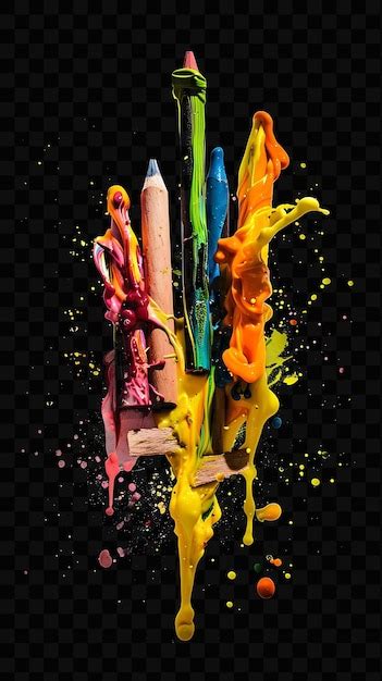 Premium Psd Melted Wax Crayon Fragments With Colorful And Waxy