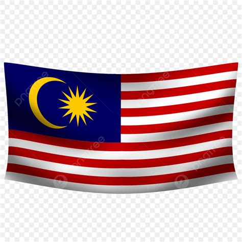 Malaysia Flag Clipart Vector Best Malaysia Flag Realistic With 3d Shadow Effect Malaysia Flag