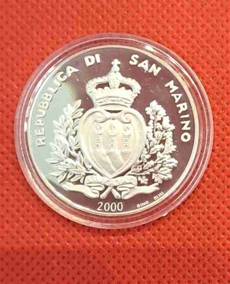 2000 SAN MARINO Moneta Lire 10000 Argento 1700 ANNI DELLA FONDAZIONE