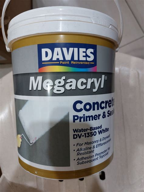 Davies DV1350 White Or 1356 Gray Megacryl Concrete Primer Sealer