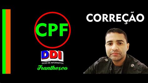 CADASTRAR VALIDAR E VERIFICAR CPF CORREÇÃO YouTube