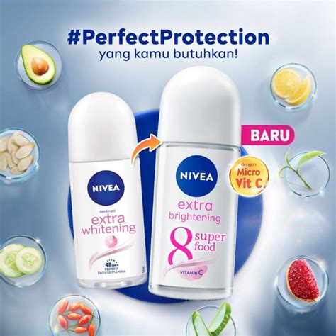 Jual Nivea Roll On Extra Brightening 50ml Shopee Indonesia