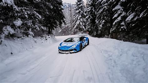 HD wallpaper: Lamborghini Huracan, car, snow, drift | Wallpaper Flare