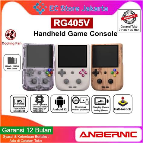 Promo ANBERNIC RG405V Handheld Retro Game Console Android With Fan