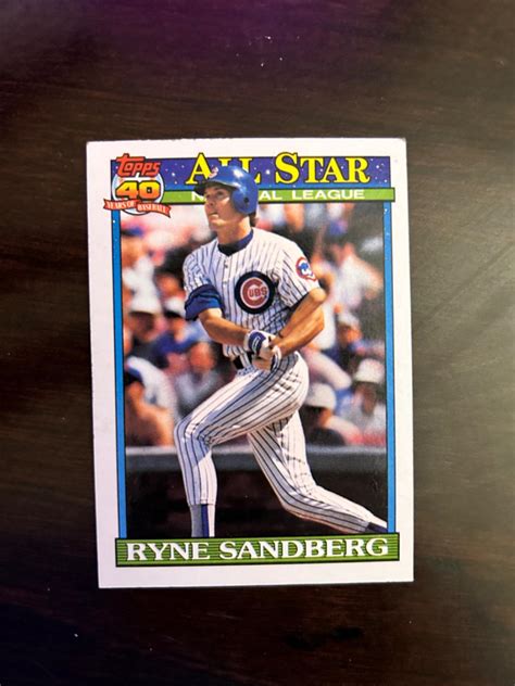 Ryne Sandberg Ungraded 1991 Topps Tiffany