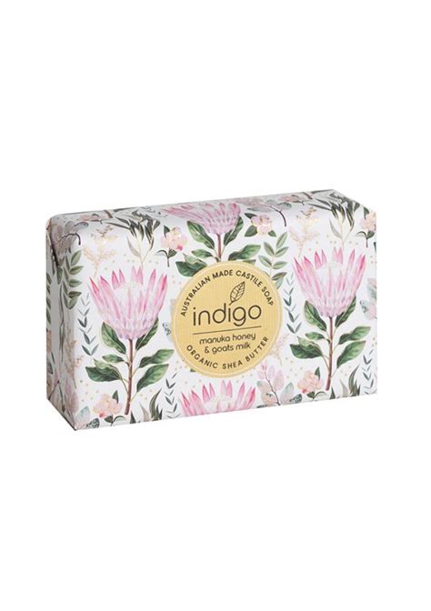 Indigo Organic Shea Butter Soap In Manuka Honey And Goats Milk 200g Pi