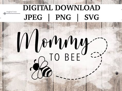 Mommy To Bee Svg File Expecting Mom To Be Svg Png Instant Etsy