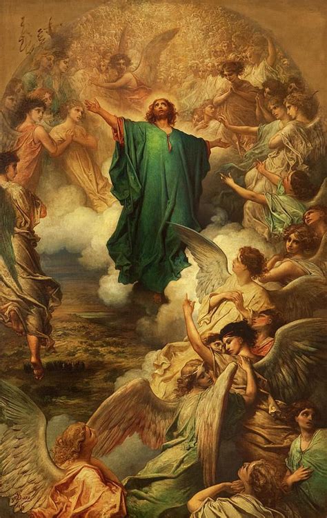 Gustave Dore Painting The Ascension Of Christ By Gustave Dore Jesus