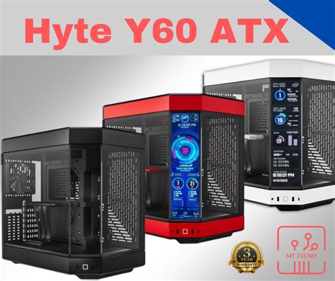 Hyte Y60 Dual Chamber ATX Desktop Casing Red Black White Snow White