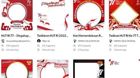 20 Link Twibbon HUT Ke 77 RI Cocok Jadi Status WA Hingga Share Ke