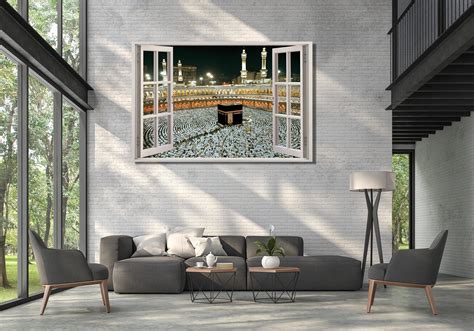 Kaaba Wandkunst Islamische Wandkunst Kaaba Leinwand Poster Mekka Wandkunst Arabische Leinwand