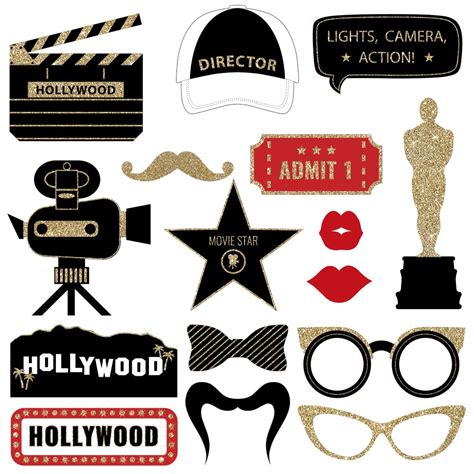 Buy Hollywood Movie Night Photo Booth Props Fully Assembled