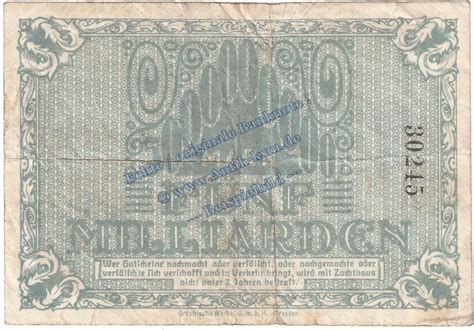 Inflation De Mia Mk Rochlitz Banknote Milliarden Mark