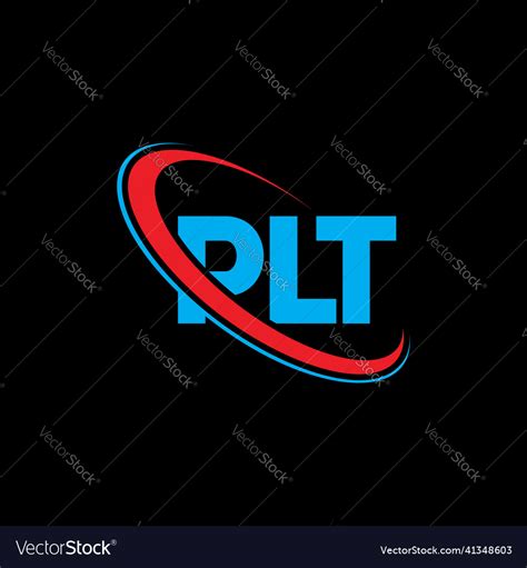 Plt logo letter design Royalty Free Vector Image