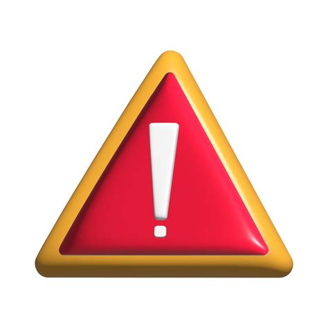 3d Warning Triangle Icon 48680804 Png