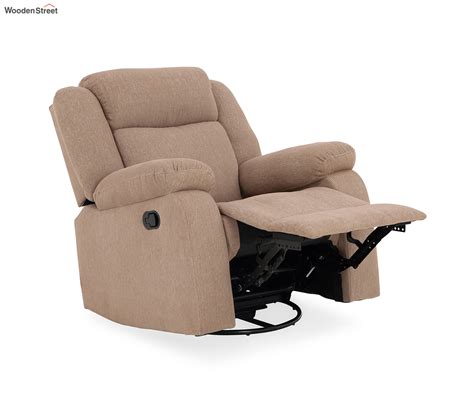 Buy Avalon Fabric Seater Revolving Manual Recliner Chair Brown At