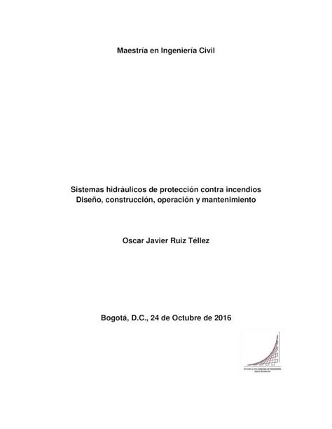 PDF Sistemas hidráulicos de protección contra incendios Diseño