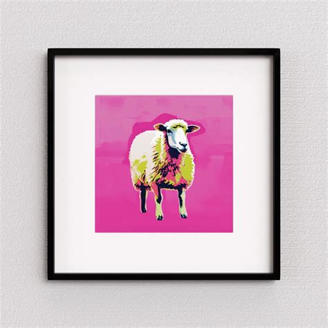 Pink Sheep Art Print Pop Art Sheep Art Print Sheep Wall Art Sheep ...