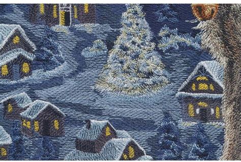 Tips For Embroidering OESD S Starry Night Santa Tile Scene Heirloom