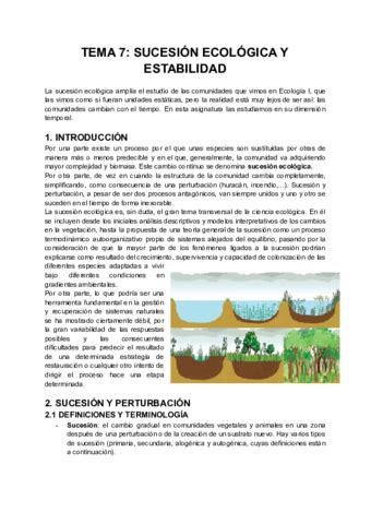 Tema Sucesion Ecologica Y Estabilidad Pdf