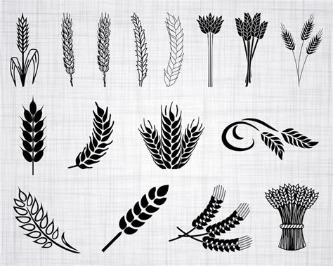 Wheat Svg Bundle Wheat Svg Grain Svg Wheat Clipart Wheat Etsy Sewing