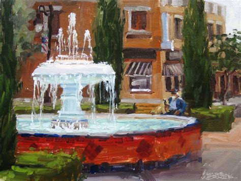 Water Fountain Painting At Explore Collection Of