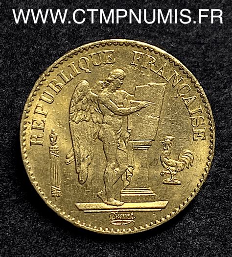 Francs Or Genie Iii Republique A Paris Ancre Non Barree Spl