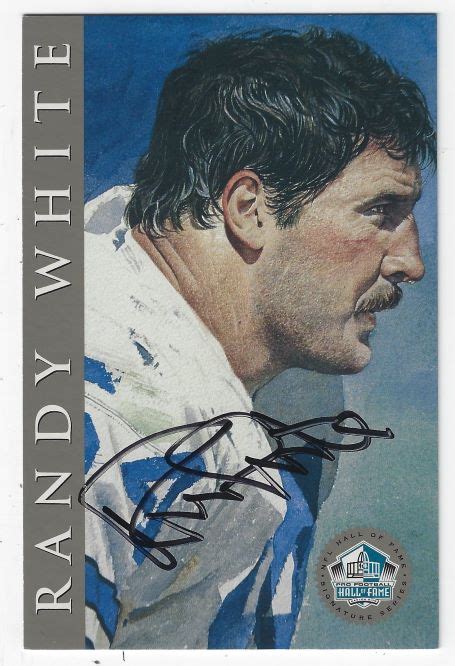 Autographed RANDY WHITE Dallas Cowboys Ron Mix Hall of Fame Postcard ...