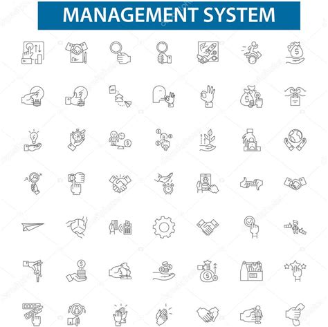 Gesti N System Ai Iconos Lineales Signos S Mbolos Vector L Nea